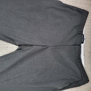 Bluffworks Dress Pants Mens 38x34 Gray Flat‎ Front Straight Leg Travel Office